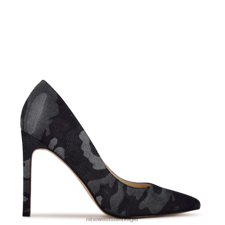 Nine West L48XT883 denim camouflage Tatiana pumps met puntige neus