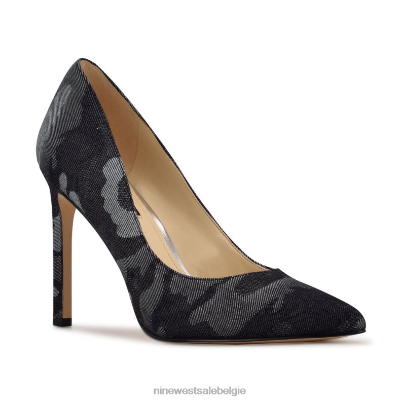 Nine West L48XT883 denim camouflage Tatiana pumps met puntige neus