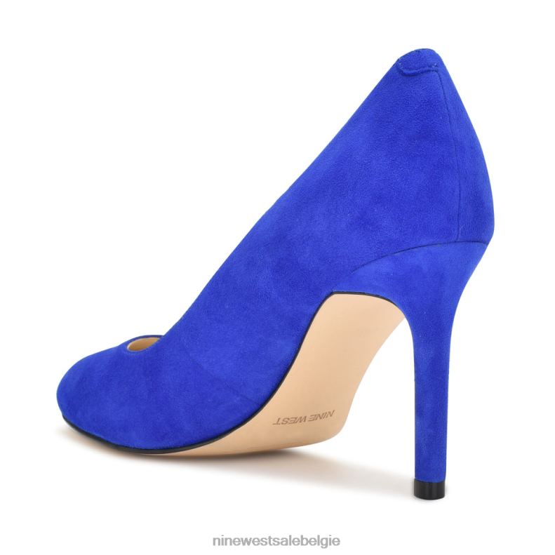 Nine West L48XT915 middenblauw suède Dylan pumps met ronde neus