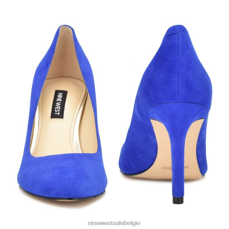 Nine West L48XT915 middenblauw suède Dylan pumps met ronde neus