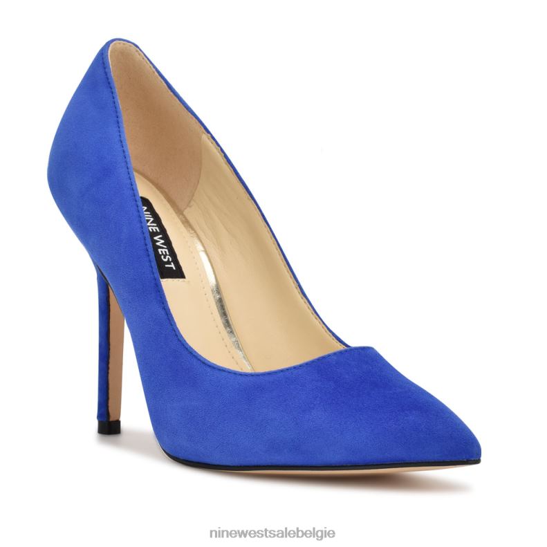 Nine West L48XT916 middenblauw suède bliss puntige teenpumps