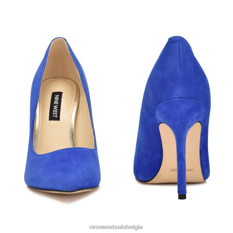 Nine West L48XT916 middenblauw suède bliss puntige teenpumps