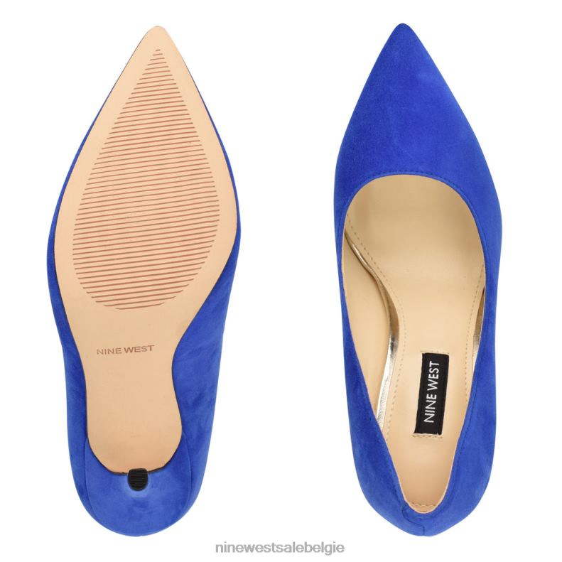 Nine West L48XT916 middenblauw suède bliss puntige teenpumps