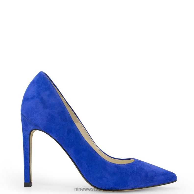 Nine West L48XT920 blauw suède Tatiana pumps met puntige neus