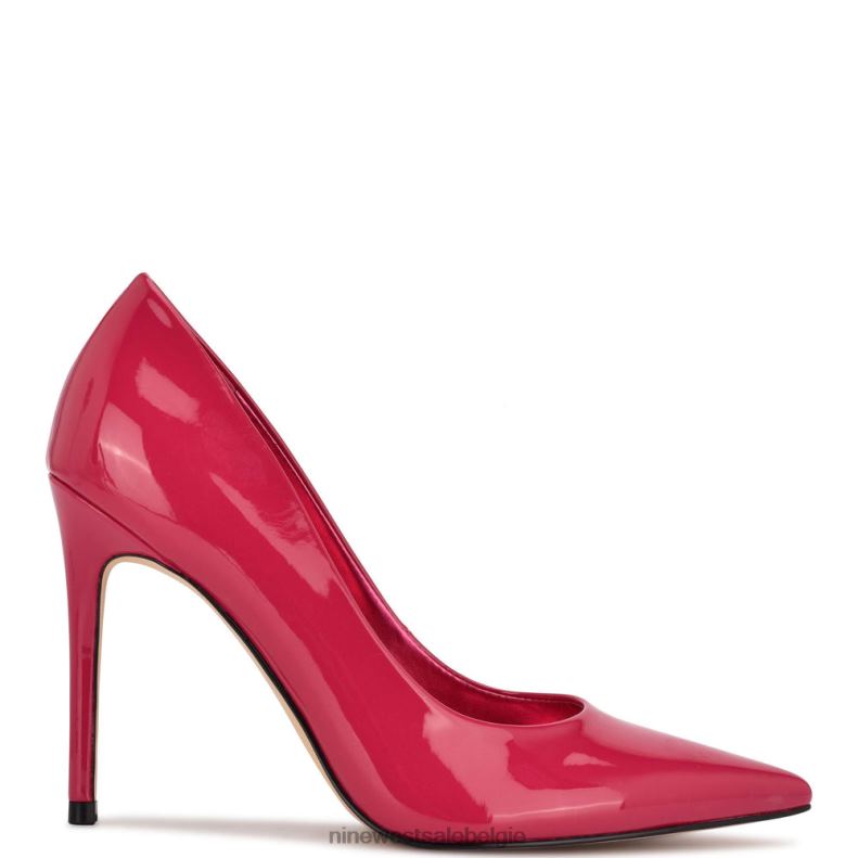 Nine West L48XT947 roze patent frisse pumps met puntige neus