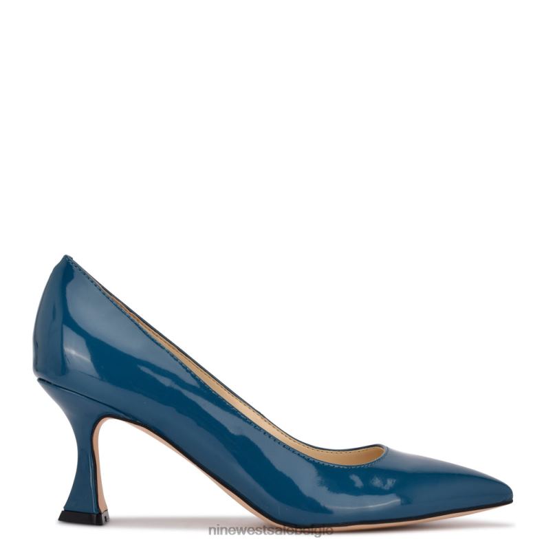 Nine West L48XT954 blauwgroen patent workin puntige teenpumps