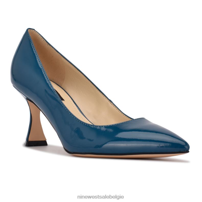 Nine West L48XT954 blauwgroen patent workin puntige teenpumps