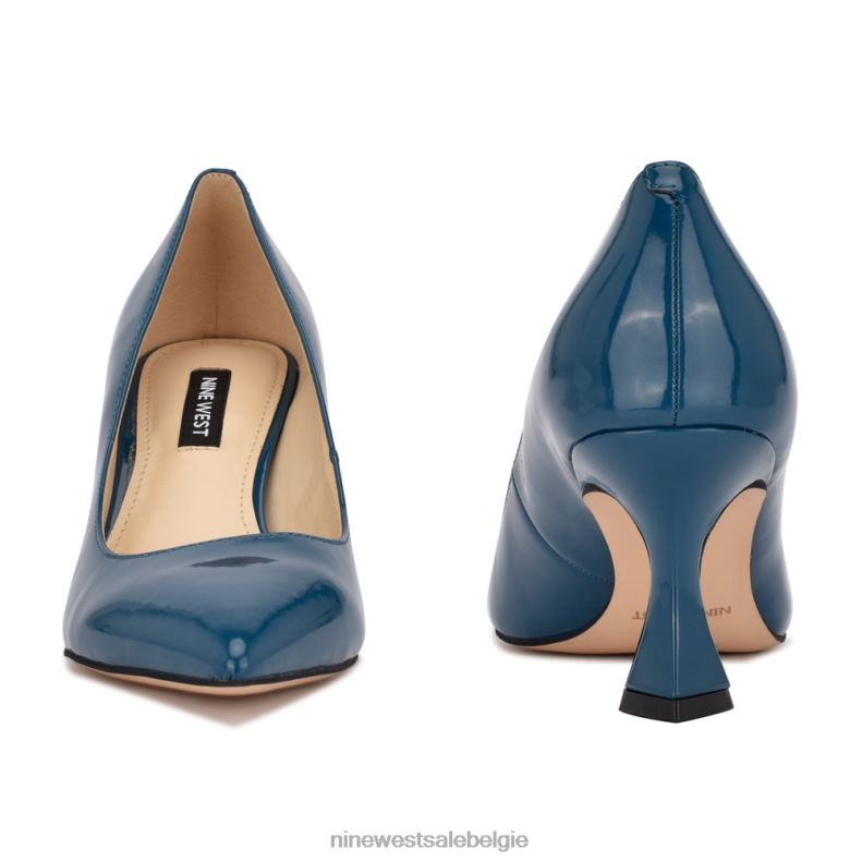 Nine West L48XT954 blauwgroen patent workin puntige teenpumps