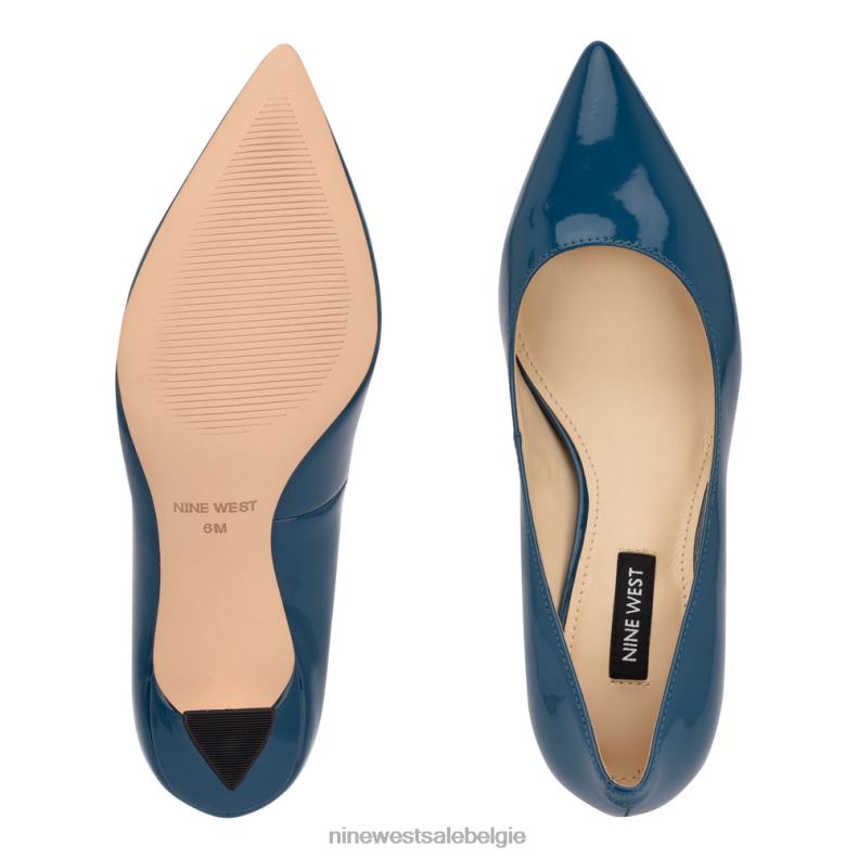 Nine West L48XT954 blauwgroen patent workin puntige teenpumps