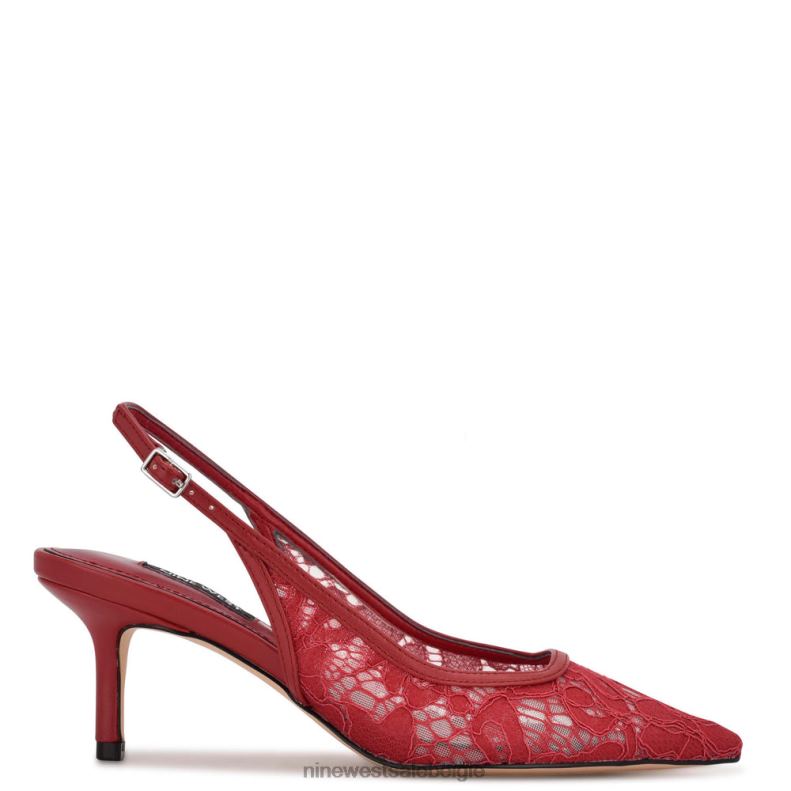 Nine West L48XT1091 rood kant Arena slingback hakken