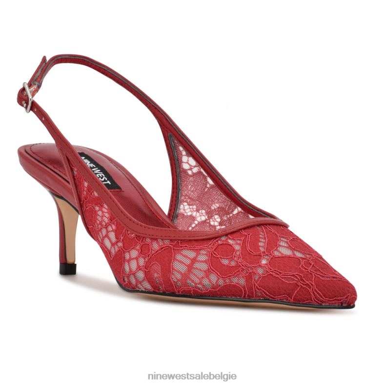 Nine West L48XT1091 rood kant Arena slingback hakken