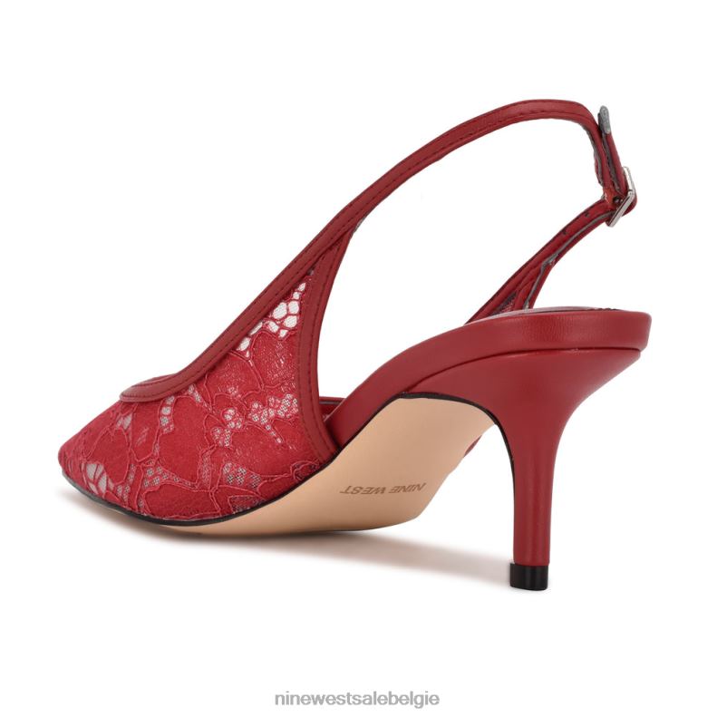 Nine West L48XT1091 rood kant Arena slingback hakken