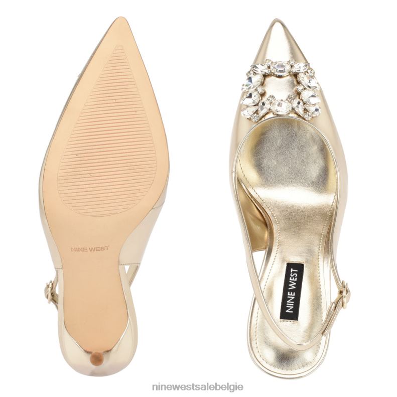 Nine West L48XT1094 platino kristal beroemde slingback pumps