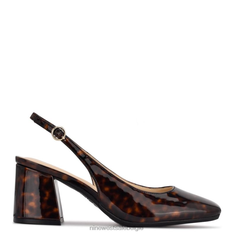 Nine West L48XT1102 bruine schildpad vila 9x9 slingback-pumps