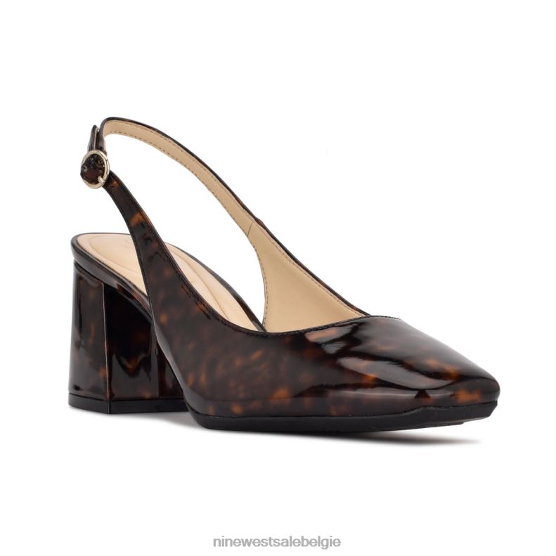 Nine West L48XT1102 bruine schildpad vila 9x9 slingback-pumps