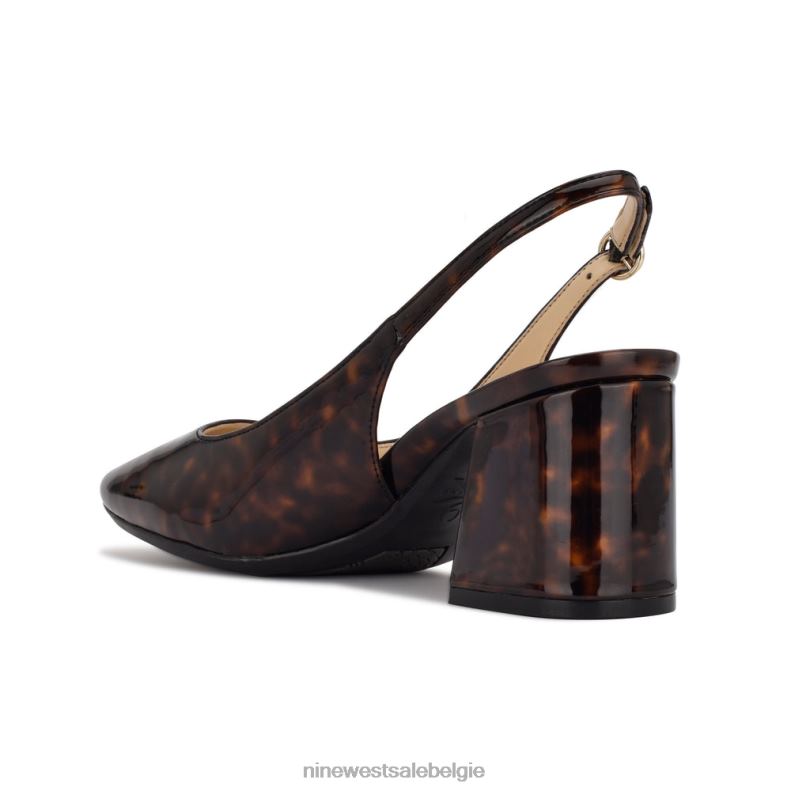 Nine West L48XT1102 bruine schildpad vila 9x9 slingback-pumps