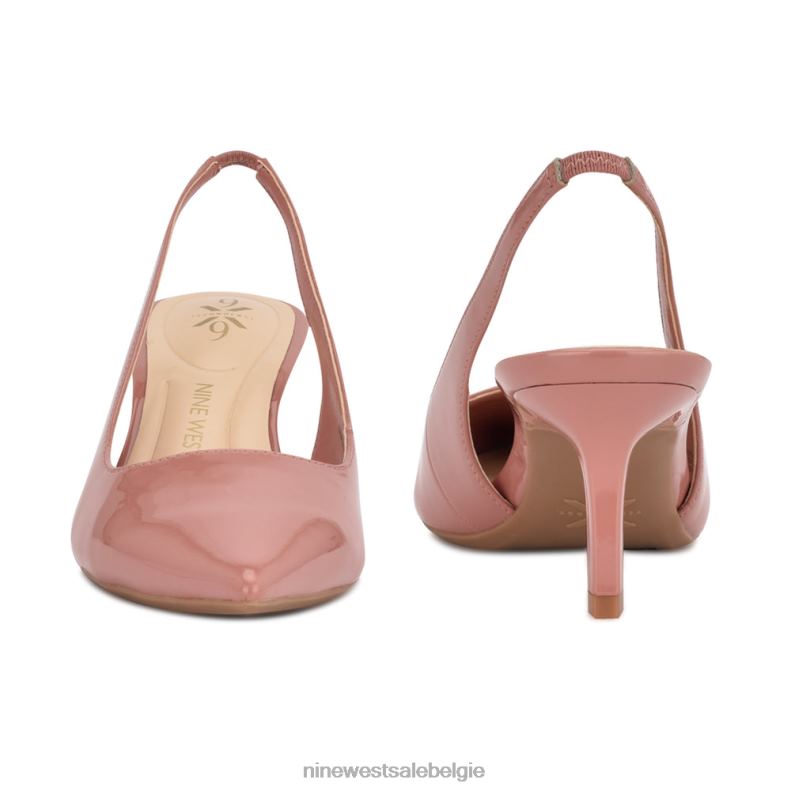 Nine West L48XT1107 roze metaalachtig Kately 9x9 slingback-pompen