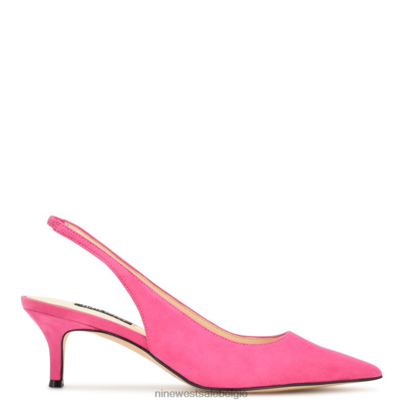 Nine West L48XT1154 neonroze suède Nataly slingback pumps