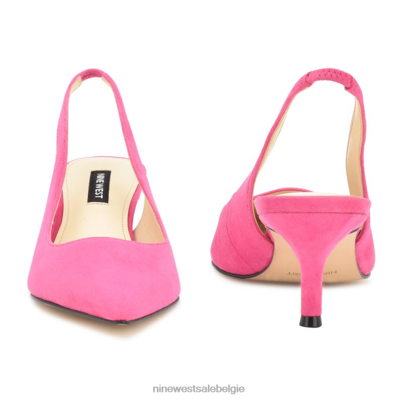 Nine West L48XT1154 neonroze suède Nataly slingback pumps