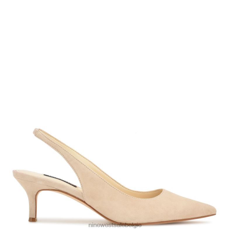 Nine West L48XT1155 nauwelijks naakt suède Nataly slingback pumps