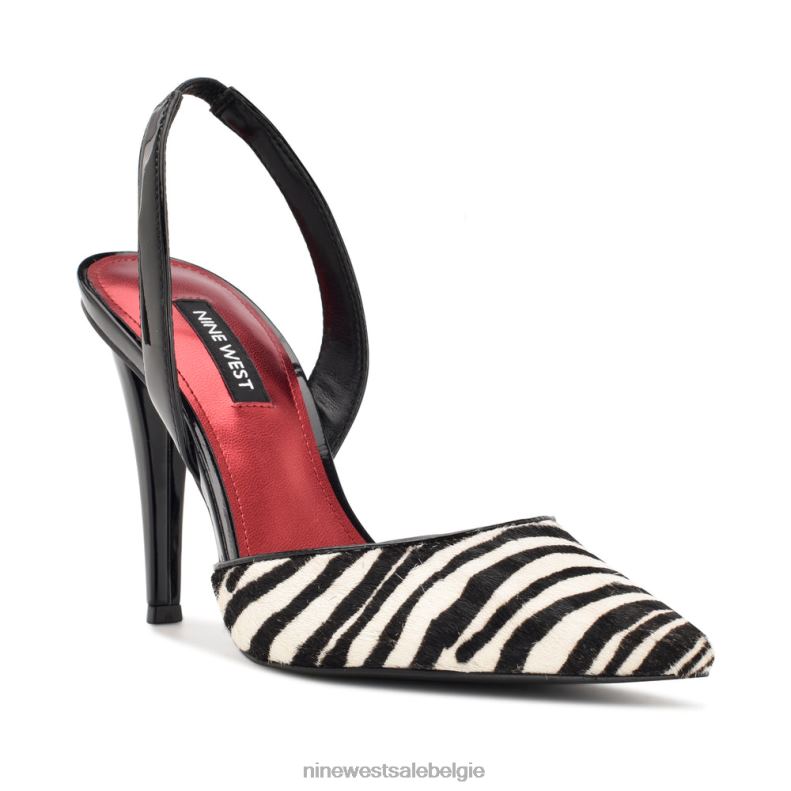 Nine West L48XT1348 zebra haarkalf Flory slingback-pumps