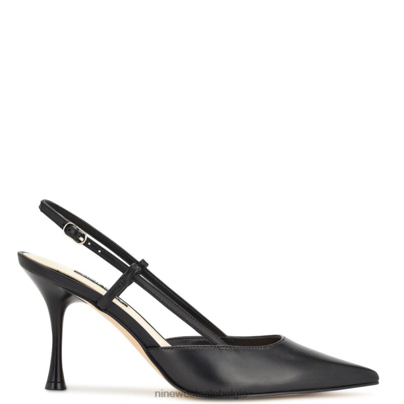 Nine West L48XT1395 zwart leer penis slingback pumps