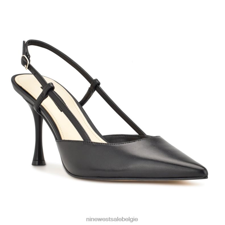 Nine West L48XT1395 zwart leer penis slingback pumps