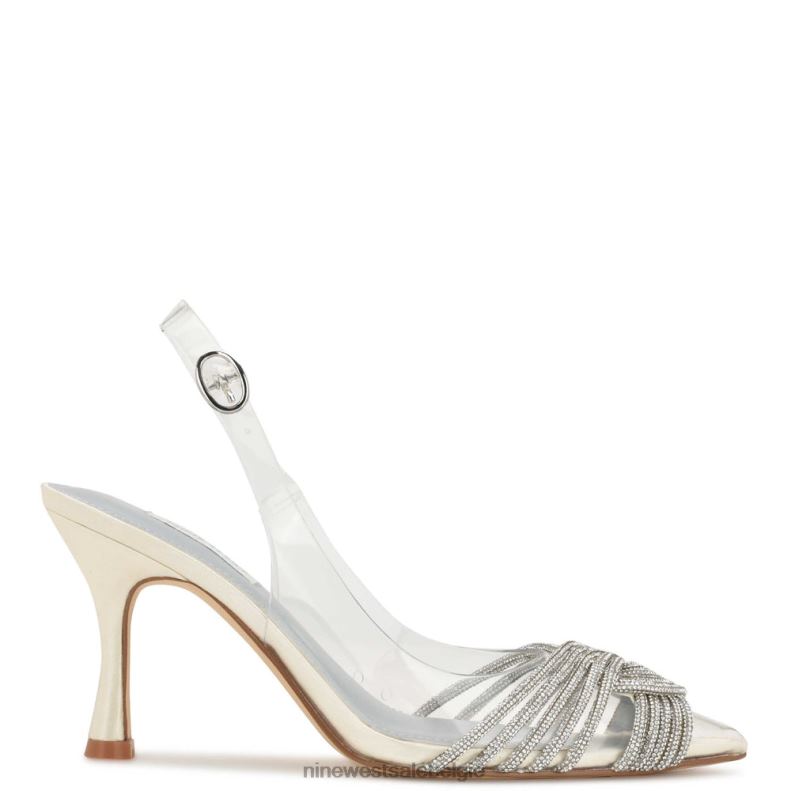 Nine West L48XT1790 ivoor/helder kristal Nalan slingback-pumps