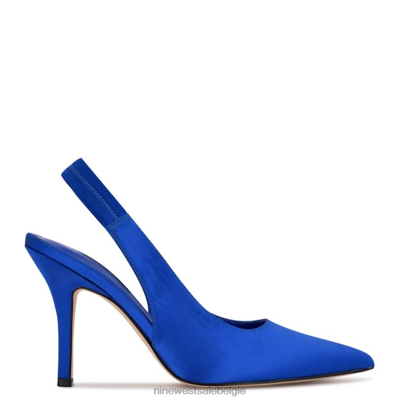 Nine West L48XT960 blauw satijn ciser slingback pumps