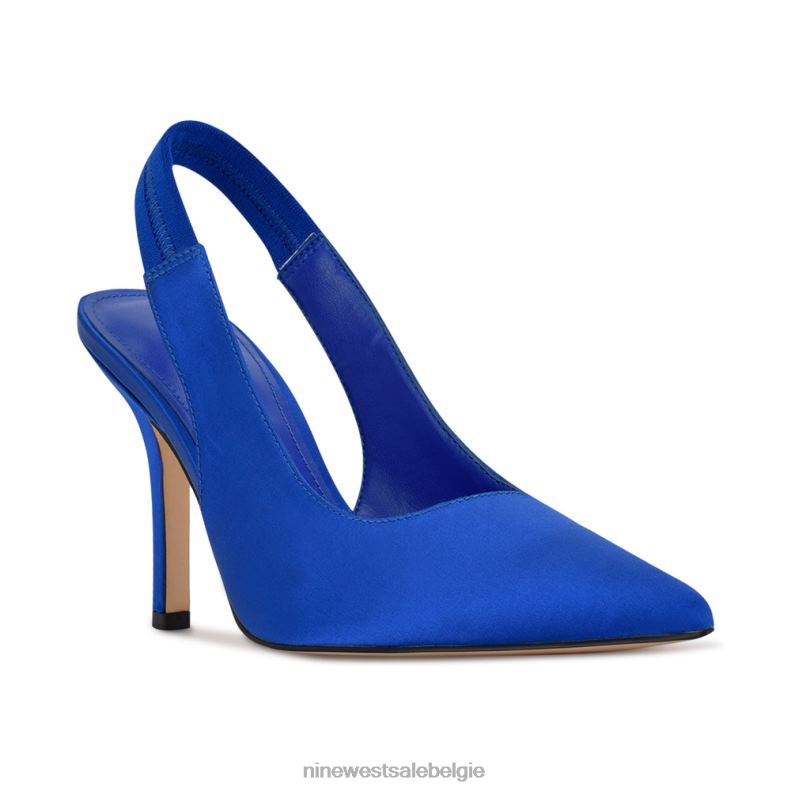 Nine West L48XT960 blauw satijn ciser slingback pumps