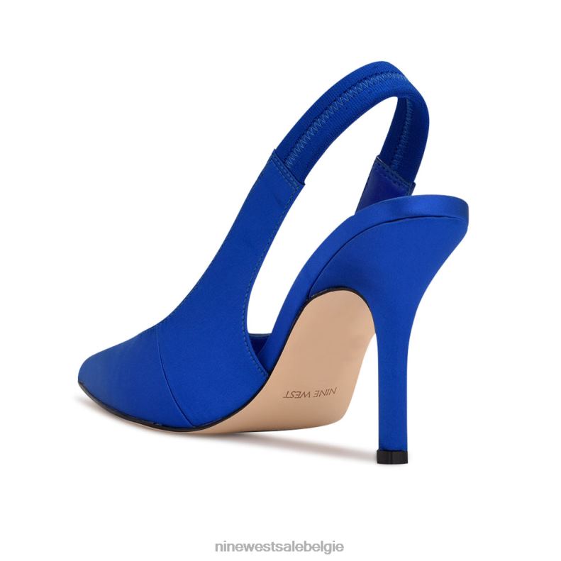 Nine West L48XT960 blauw satijn ciser slingback pumps