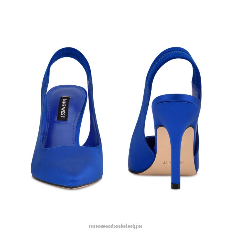 Nine West L48XT960 blauw satijn ciser slingback pumps