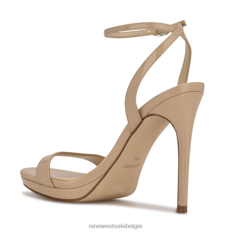 Nine West L48XT2389 lichte latte Loola sandalen met enkelbandje