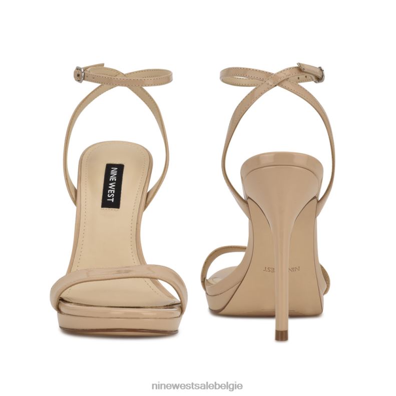 Nine West L48XT2389 lichte latte Loola sandalen met enkelbandje