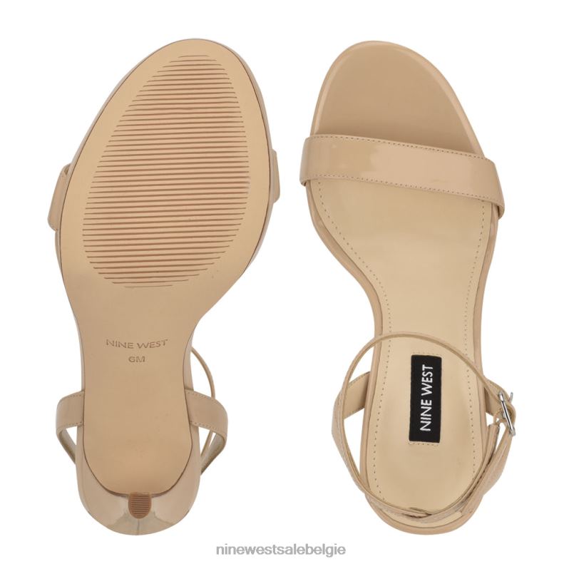 Nine West L48XT2389 lichte latte Loola sandalen met enkelbandje