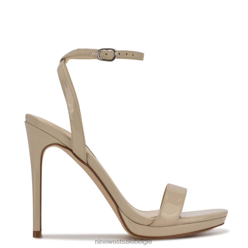 Nine West L48XT2390 licht natuurlijk Loola sandalen met enkelbandje