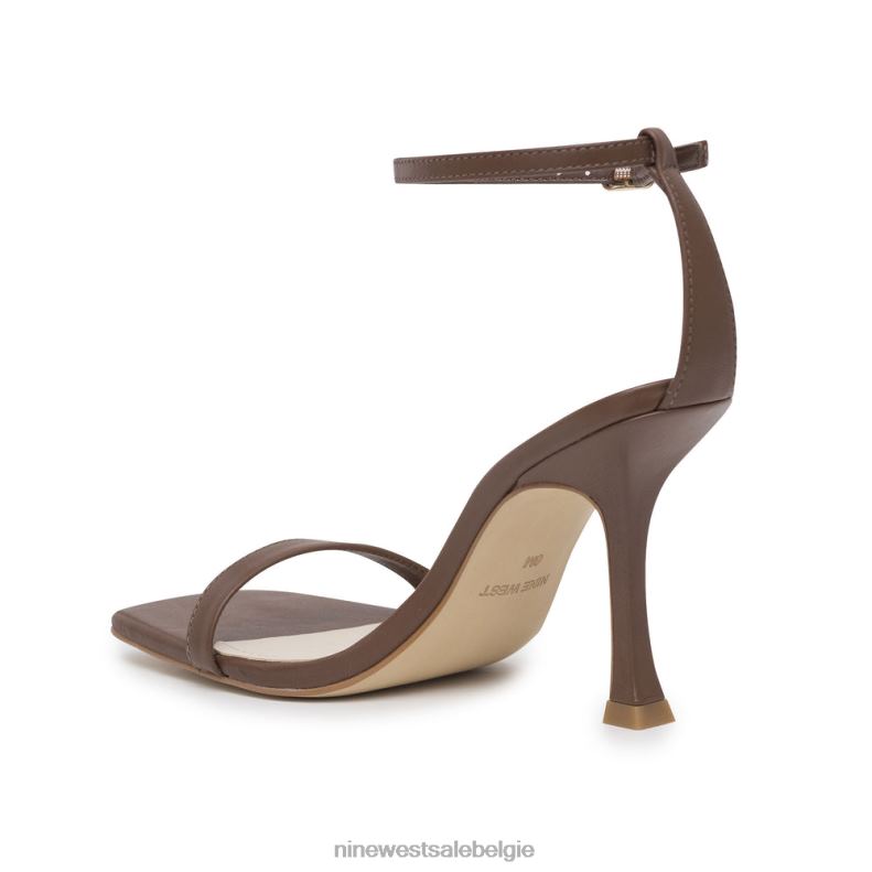 Nine West L48XT2395 bruin leer Yess sandalen met enkelbandje