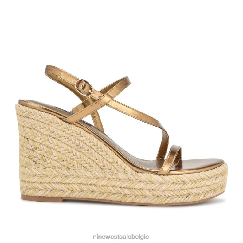 Nine West L48XT1133 donker goud Jills espadrille sandalen met sleehak