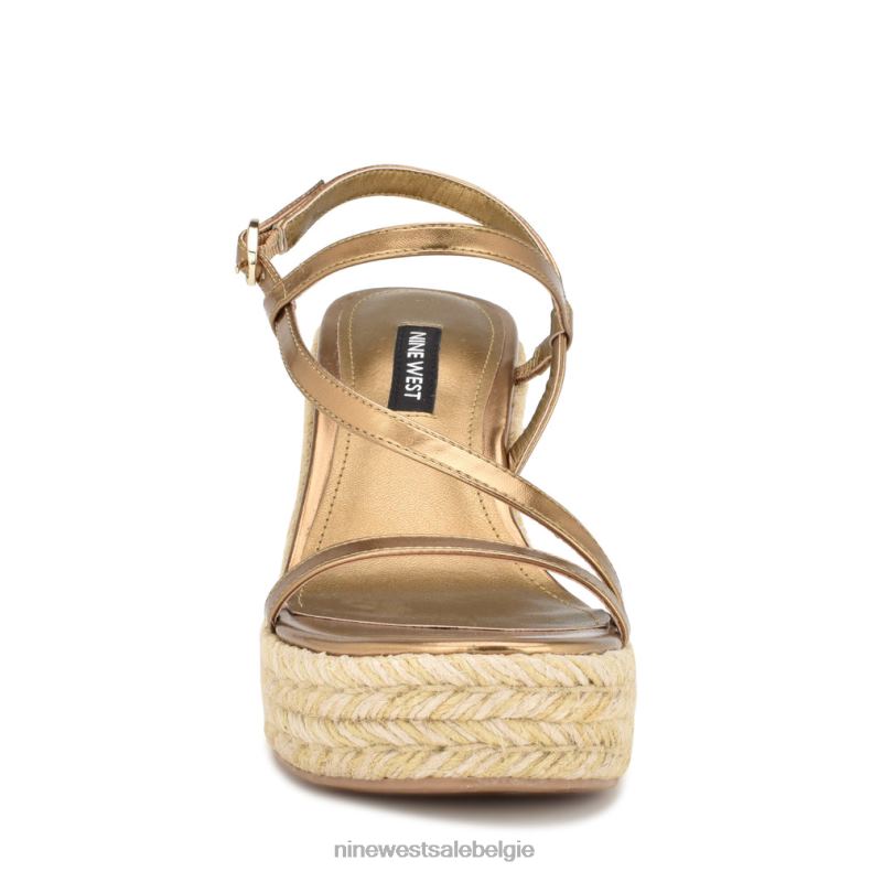 Nine West L48XT1133 donker goud Jills espadrille sandalen met sleehak