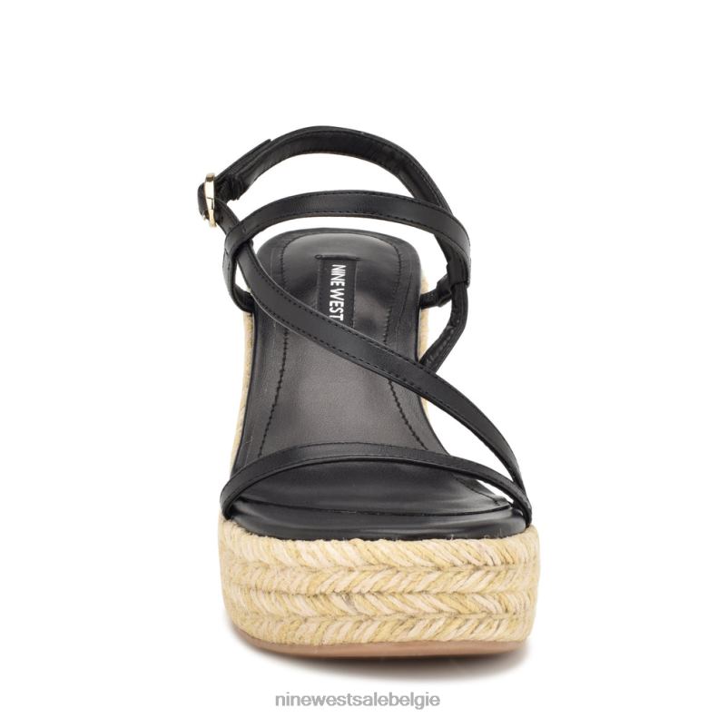 Nine West L48XT1134 zwart Jills espadrille sandalen met sleehak