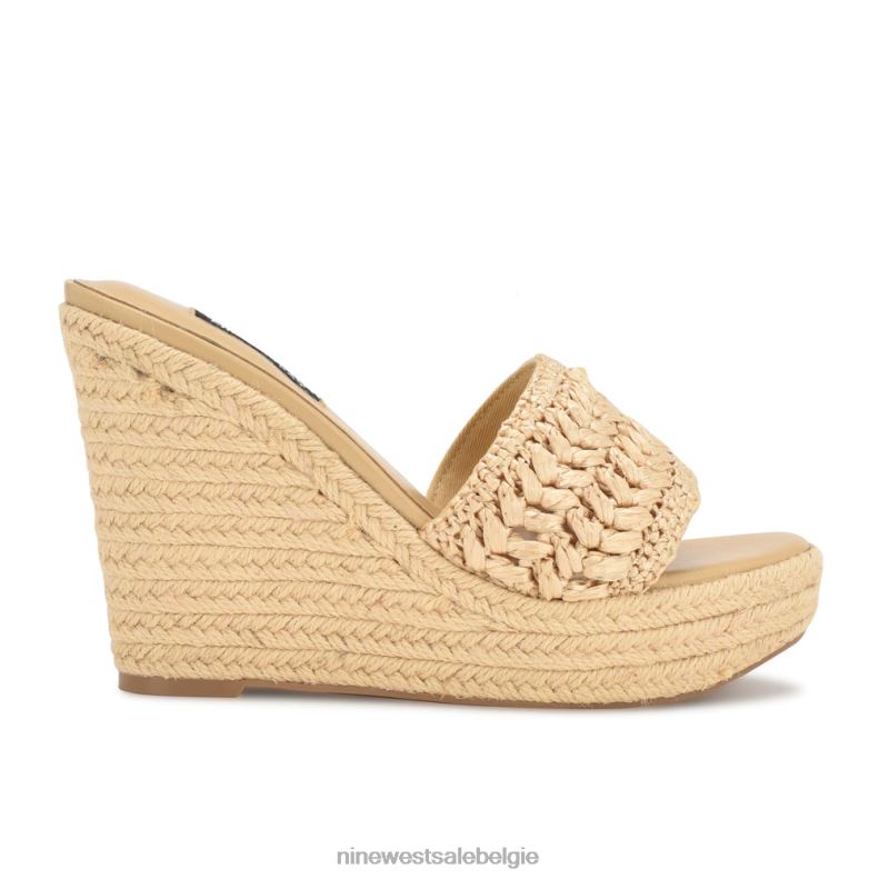 Nine West L48XT662 licht natuurlijk Holand espadrille sandalen met sleehak