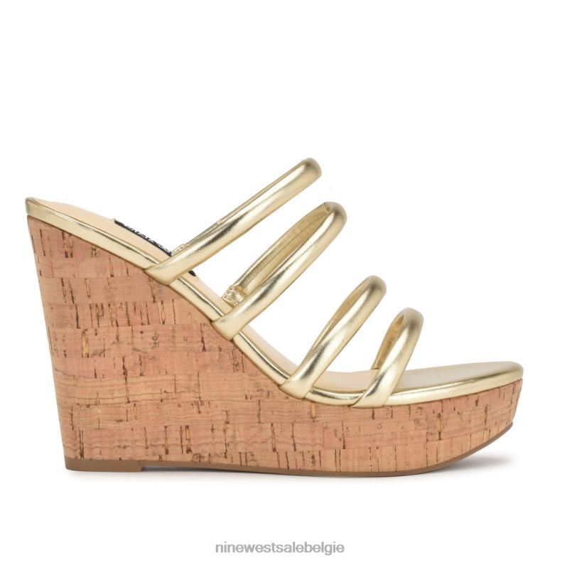 Nine West L48XT665 platijn Haloway espadrille sandalen met sleehak