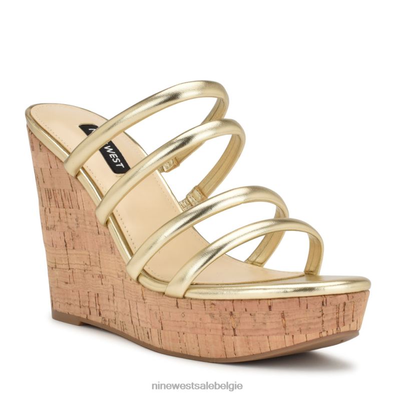 Nine West L48XT665 platijn Haloway espadrille sandalen met sleehak