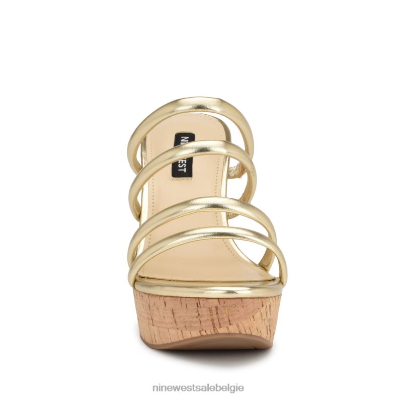 Nine West L48XT665 platijn Haloway espadrille sandalen met sleehak