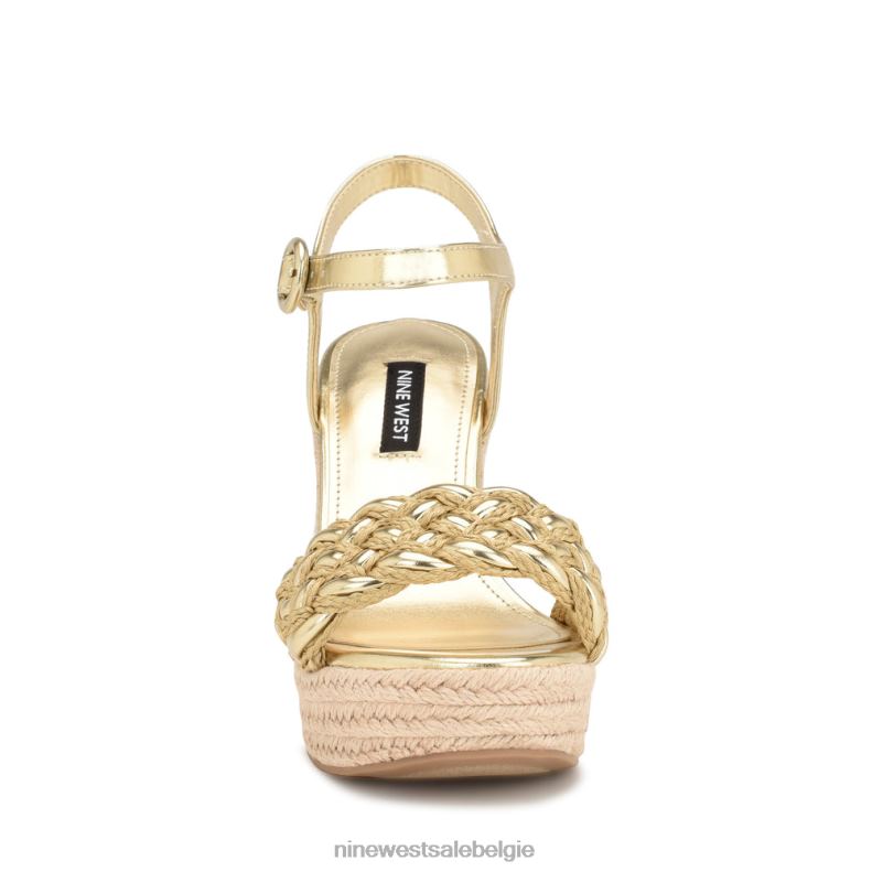 Nine West L48XT748 platijn Hosana espadrille sandalen met sleehak