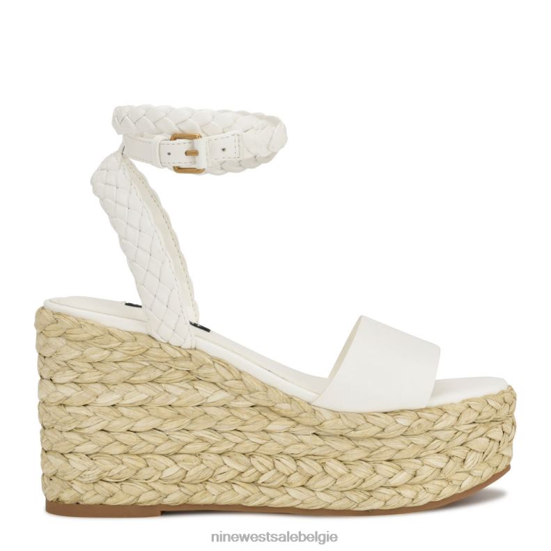 Nine West L48XT751 wit Keily espadrille sandalen met sleehak