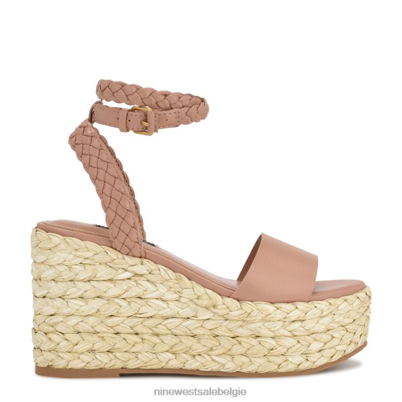 Nine West L48XT753 licht natuurlijk Keily espadrille sandalen met sleehak