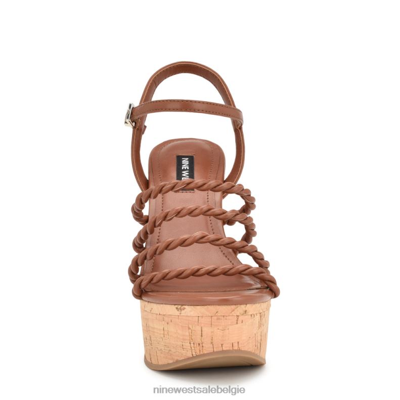 Nine West L48XT761 bruin Renest sleehaksandalen met enkelbandje