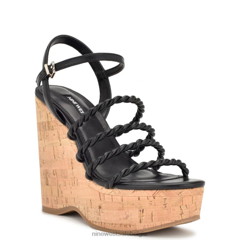 Nine West L48XT762 zwart Renest sleehaksandalen met enkelbandje