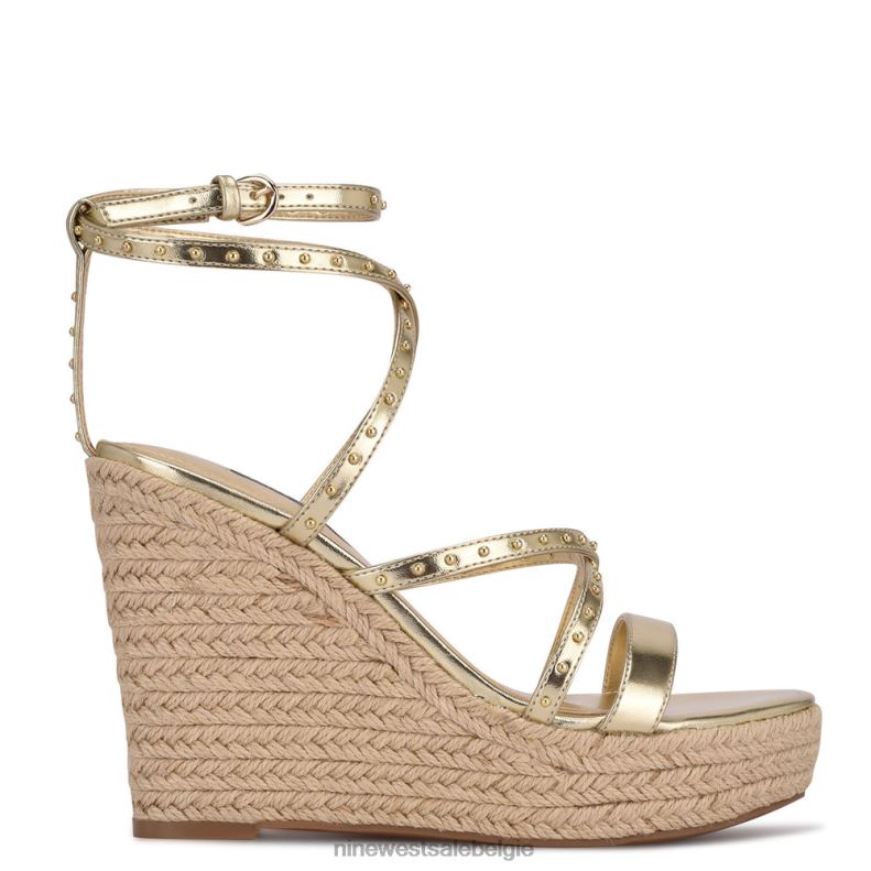 Nine West L48XT795 platijn Hunda espadrille sandalen met sleehak